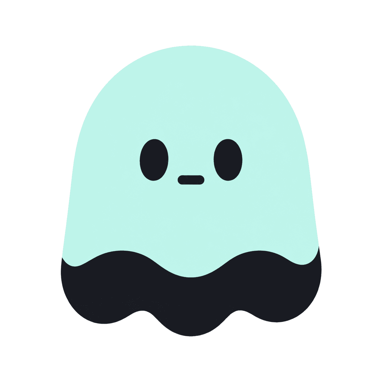 News.gg’s focused mint ghost mascot